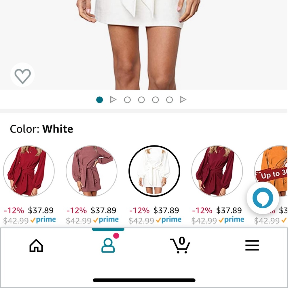 White Long Sleeve Dress - Picture 5 of 6